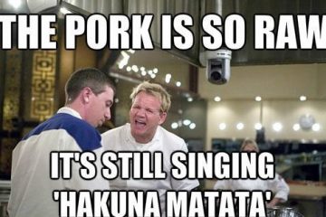 Gorden Ramsey pork is so raw meme