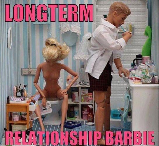 Long term relationship barbie demonstrates how couples no longer put effort into appearances