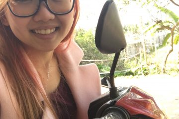 Harriet Sugarcookie learns to ride a scooter in vietnam