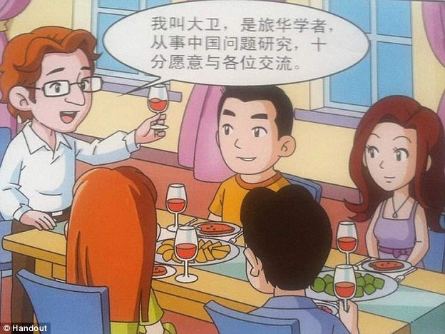 chinese posters against foreign men