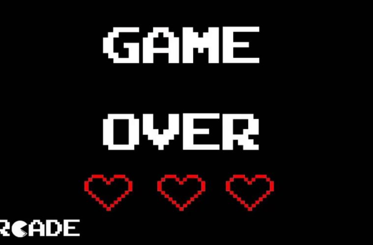game over image with no hearts left