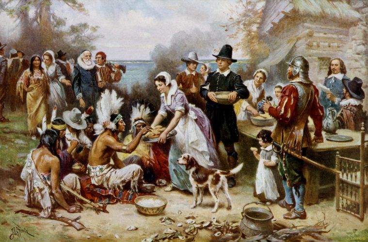 Thanksgiving painting with free usage rights