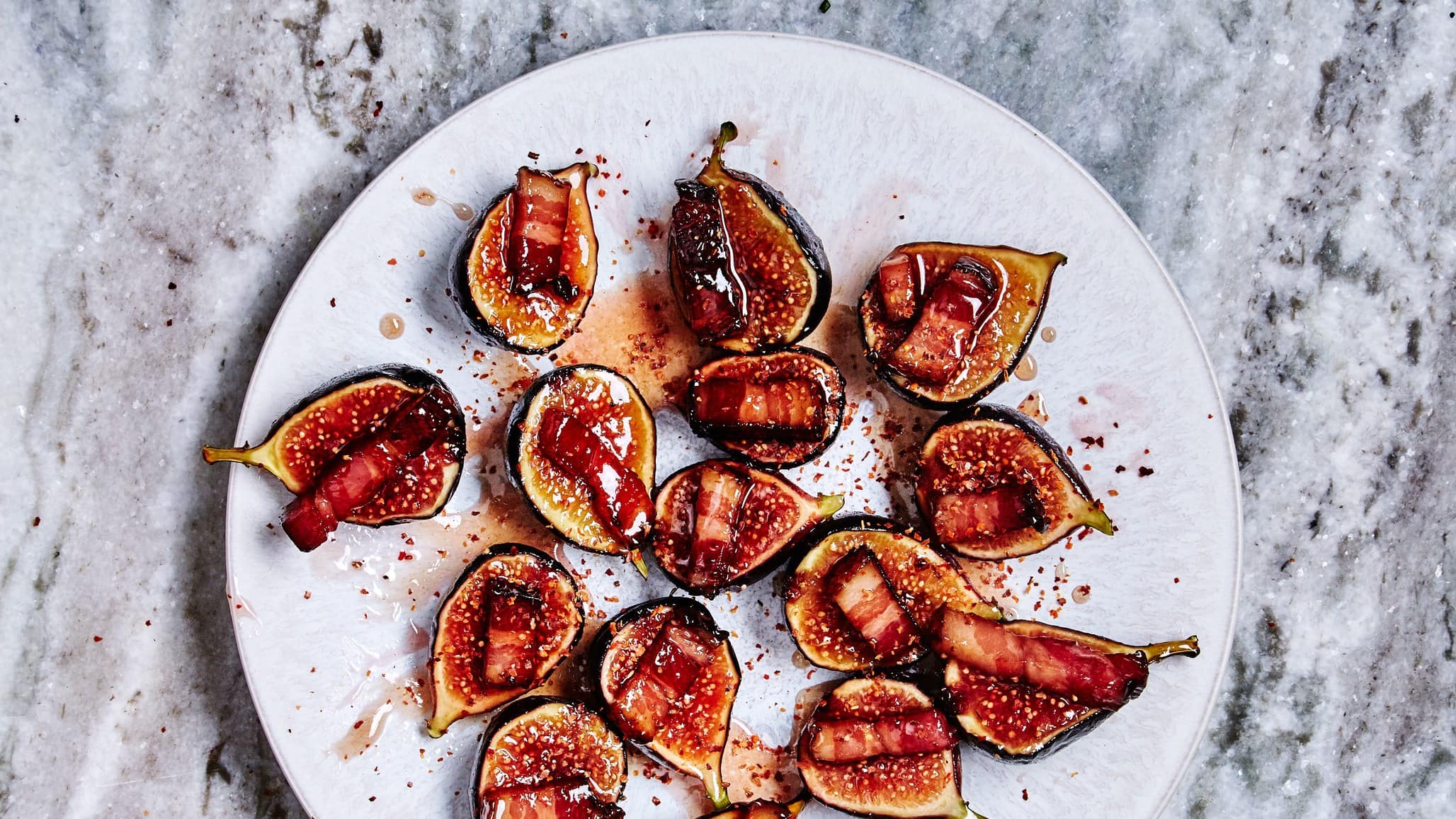 Figs with bacon and chilie