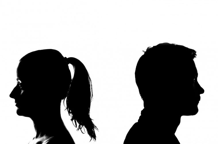 man and woman silhouette
