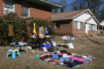 garage sale of clothes wiki commons photo