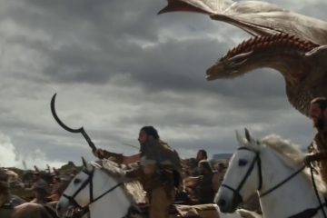 The dothraki army with the dragon