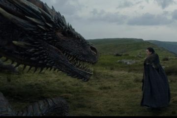 Jon Snow and Drogon the dragon