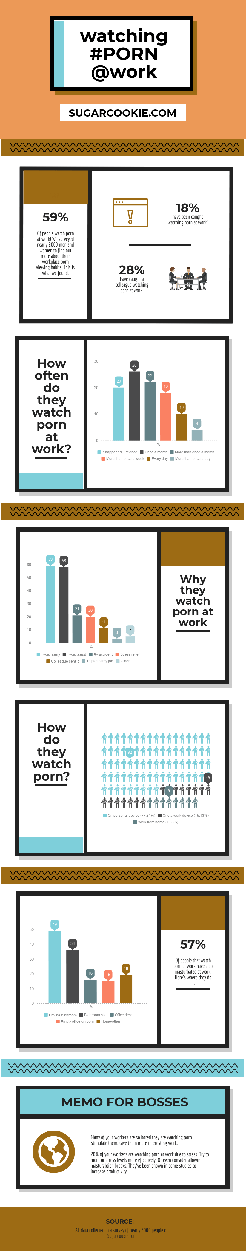 Watching porn at work infographic